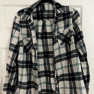 Falls Creek Navy and White Flannel Shirt